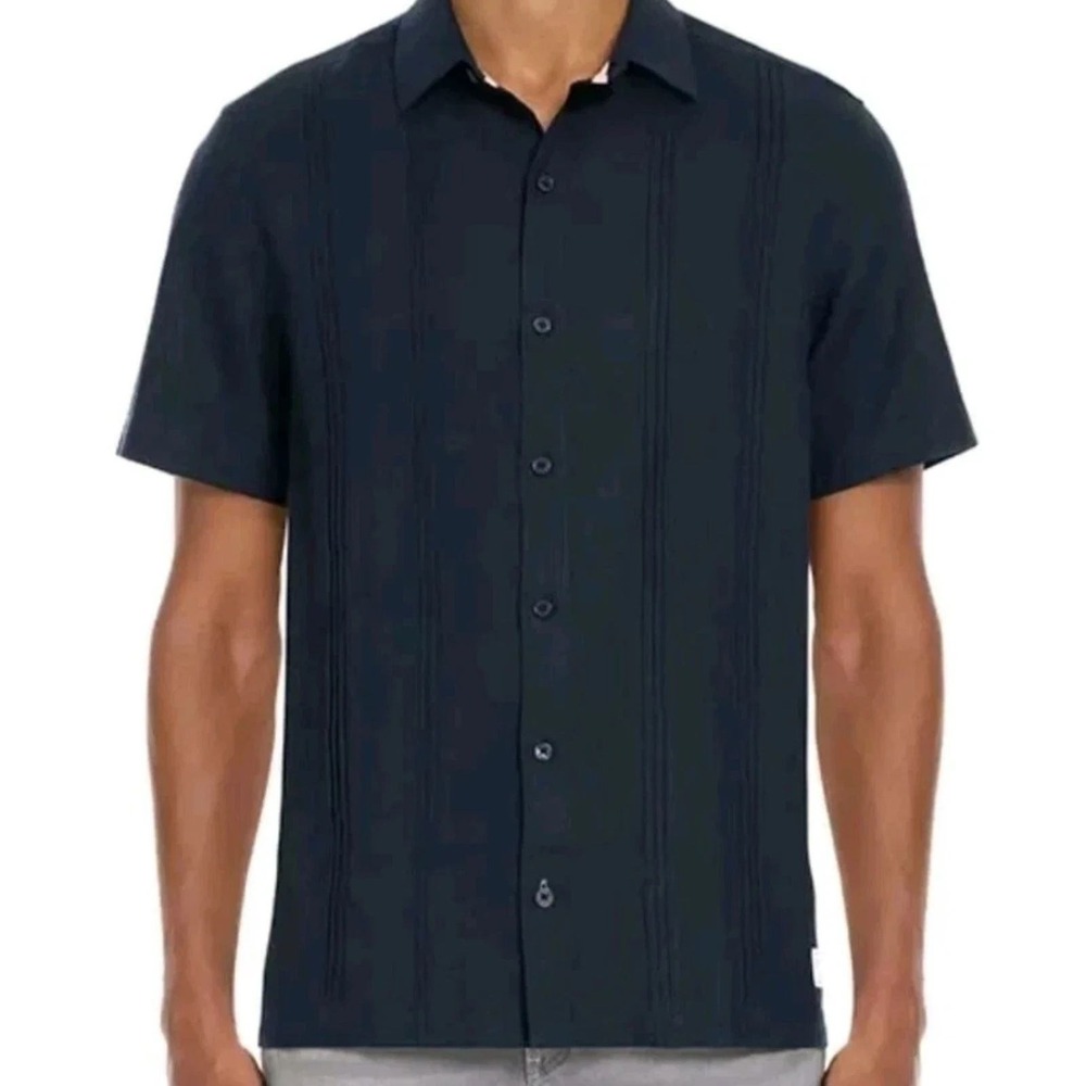 Scotch & Soda Navy Short-Sleeve Button-Up Shirt